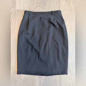 Vintage Escada Wool Pencil Skirt in Black Size 38